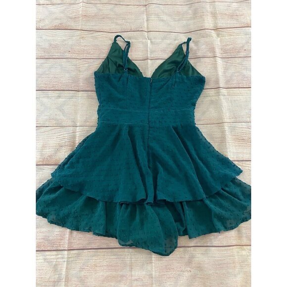 Entro Green Women's Strappy Waist Tie Romper - Small - Picture 9 of 13